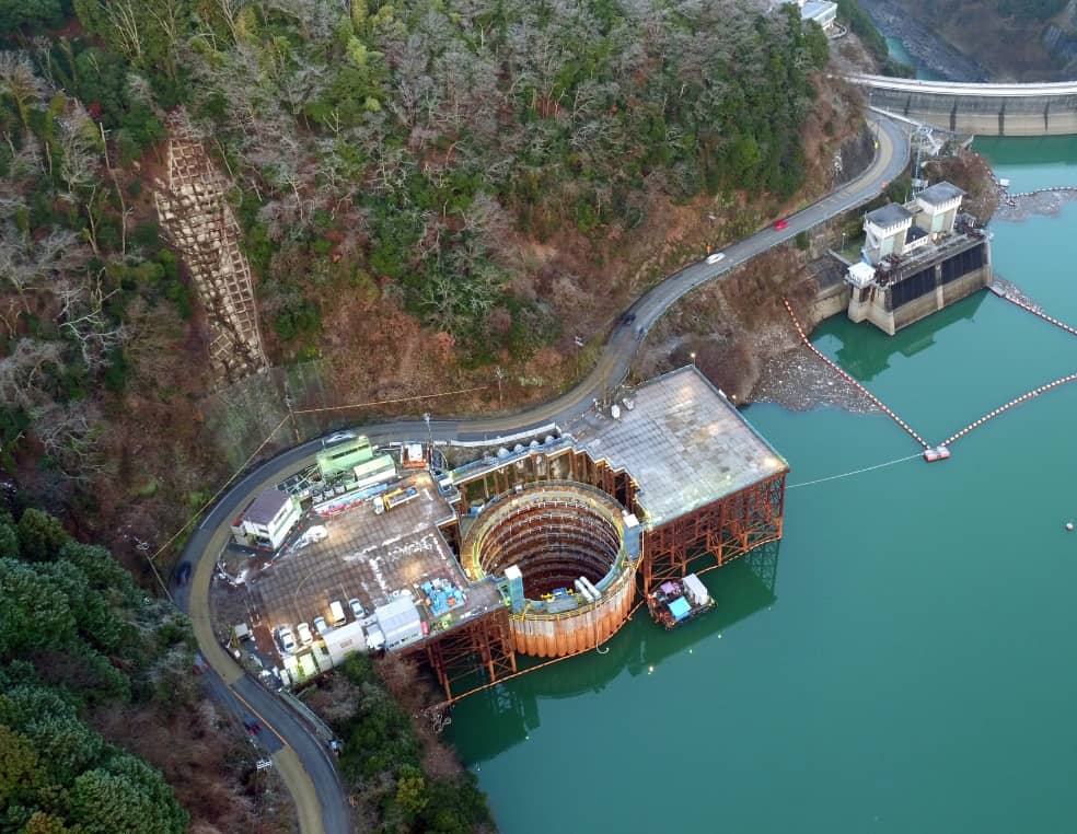 天ケ瀬ダム再開発トンネル放流設備 流入部