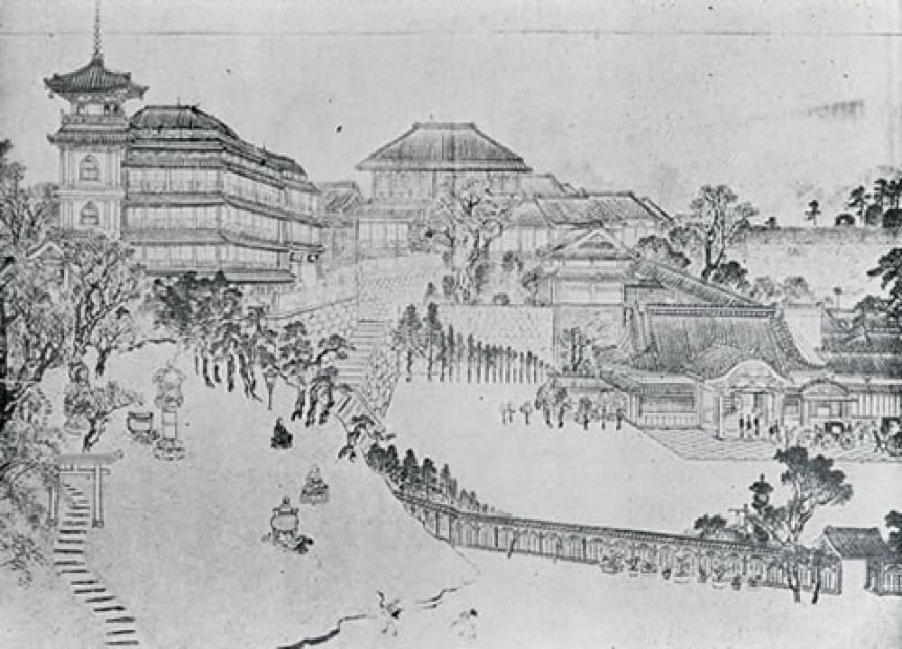 Drawing of Okura’s residence
